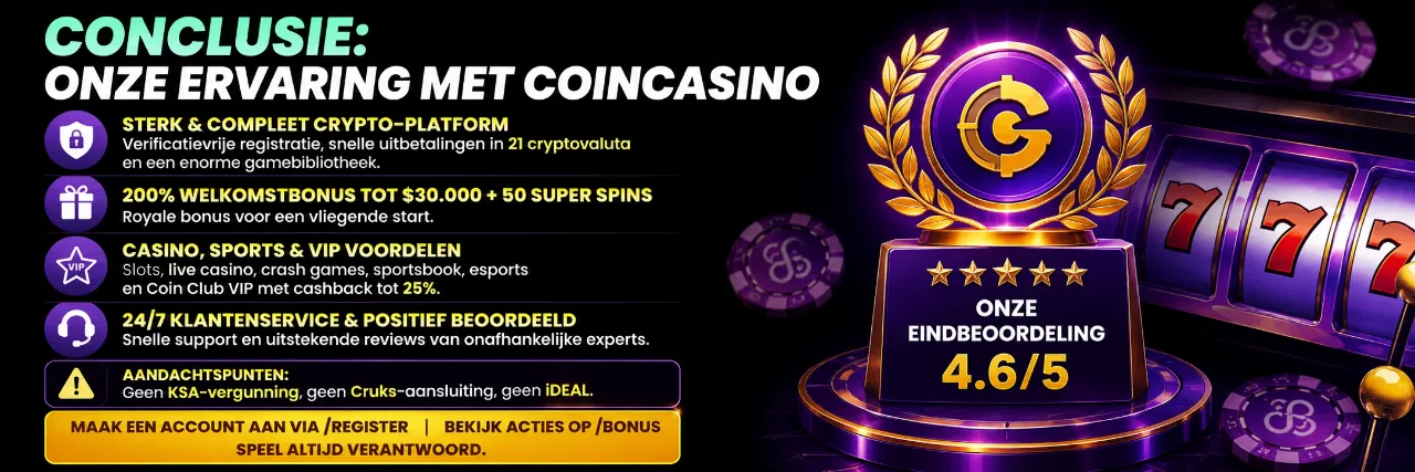 CoinCasino crypto-casino en sportsbook in één account