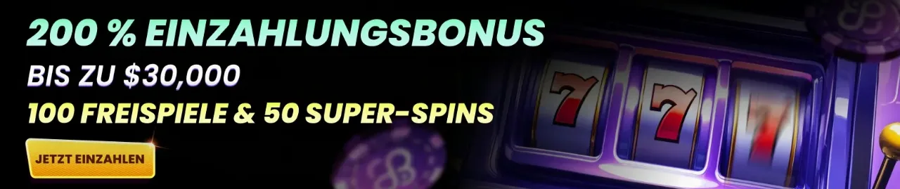 Welkomstbonus 200% tot 30.000 dollar en 50 Super Spins bij CoinCasino